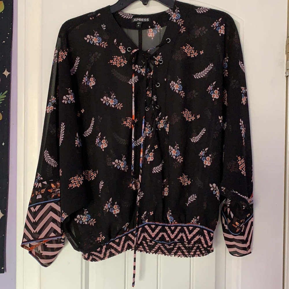 Floral Small Transparent Express Blouse